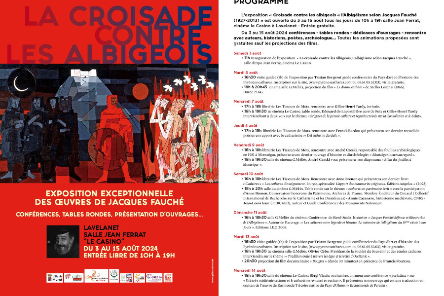 Expo  Croisade contre les albigeois, oeuvres de J.Fauch