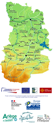 Carte du Pays de Pyrénées Cathares